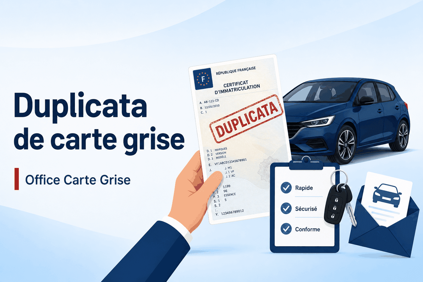 Duplicata de carte grise — Office Carte Grise