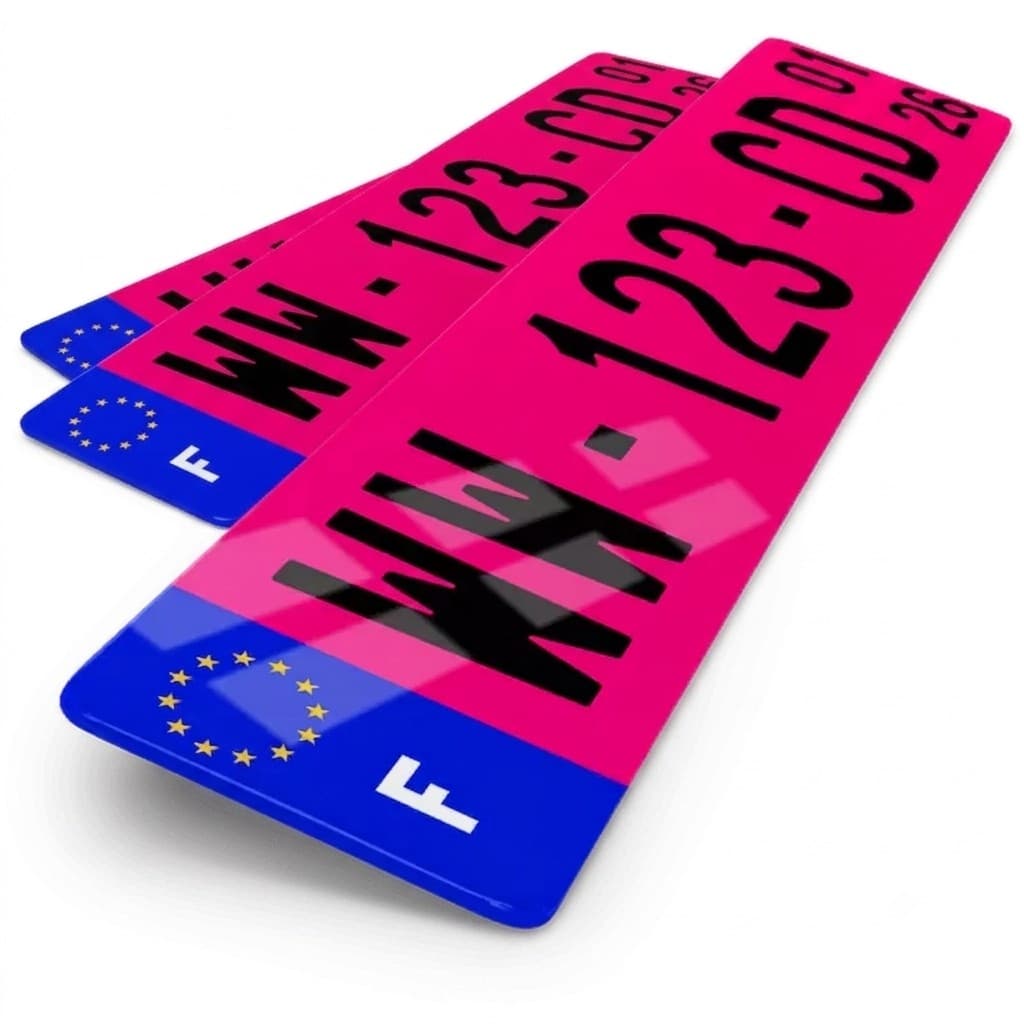 Plaques d'immatriculation provisoires WW françaises